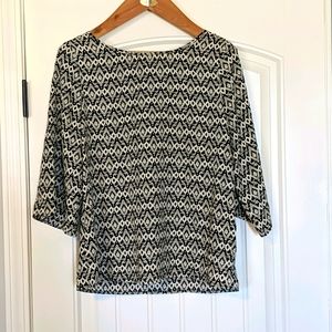 Black and white blouse